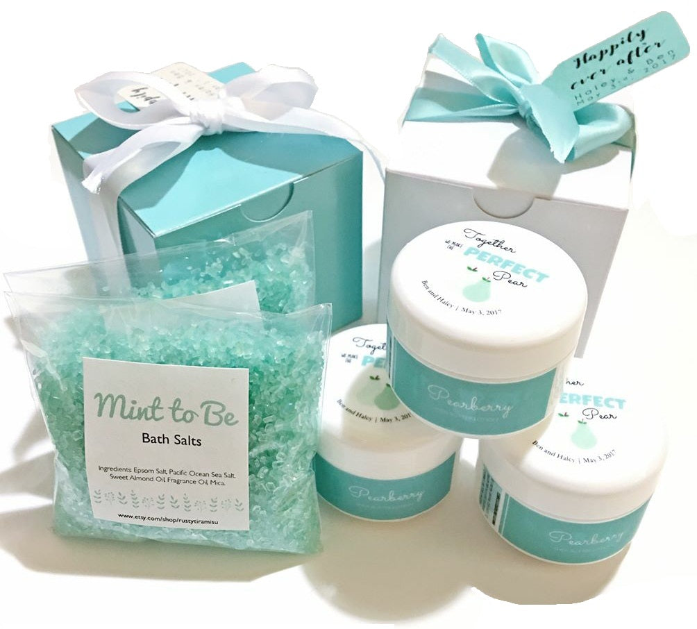 Custom Bath Bomb Wedding Favor Sets